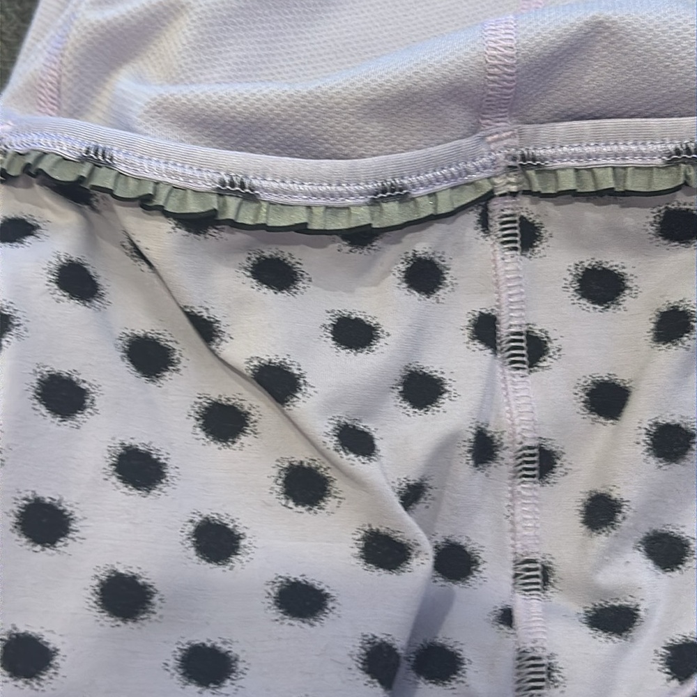 lululemon Velo Vixen Purple Polka Dot Zip Up Cycling Jersey - Picture 6 of 8